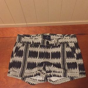 Black and Grey Patterned Shorts